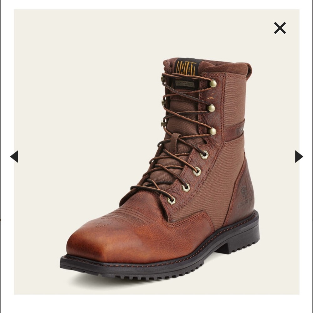 Men’s Ariat RigTek 8" Wide Square Toe Composite Toe Work Boot